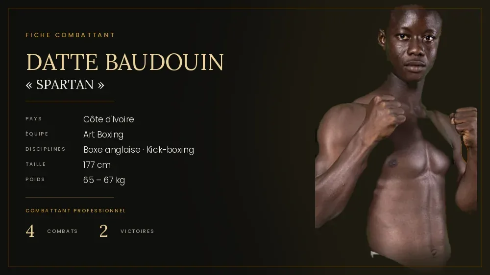 Fiche combattant de Datte Baudouin « Spartan ».
